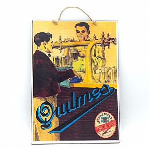 Ξύλινη πινακίδα vintage Quilmes Beer