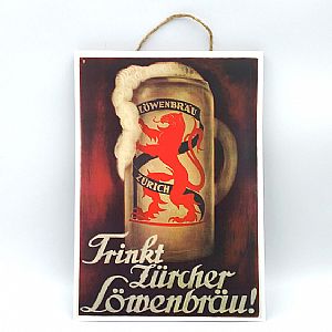 Πινακίδα vintage μπύρα Lowenbrau
