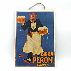 Πινακίδα ξύλινη Birra Peroni