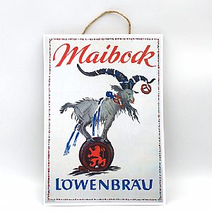 Πινακάκι vintage διακοσμητικό Lowenbrau Maibock