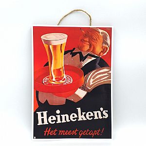 Ξύλινη πινακίδα vintage Heineken Beer