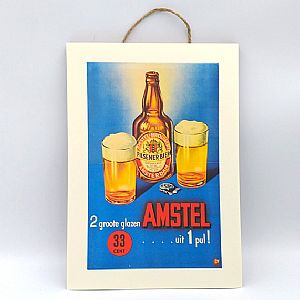 Πινακίδα vintage Amstel Beer