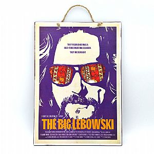 Πινακίδα ξύλινη κινηματογραφική αφίσα The Big Lebowski