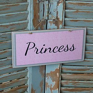 Πινακίδα "Princess" ξύλινη χειροποίητη