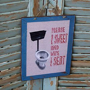Πινακίδες vintage για μπάνιο και WC