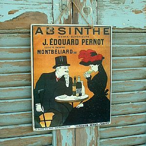 Πινακίδα "Absinthé" ξύλινη χειροποίητη
