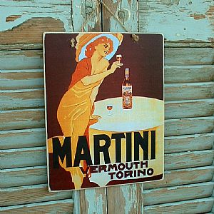 Πινακίδα "Martini" ξύλινη χειροποίητη