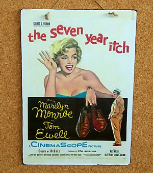 Vintage κινηματογραφίκή αφίσα The Seven Year Itch ξύλινη χειροποίητη