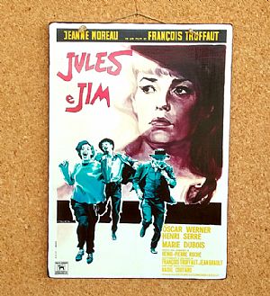 Vintage κινηματογραφίκή αφίσα Jules E Jim ξύλινη χειροποίητη