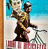 Vintage κινηματογραφίκή αφίσα Lardi Di Biciclette ξυλινη χειροποίητη