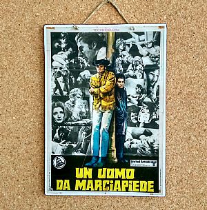 Vintage κινηματογραφίκή αφίσα Midnight Cowboy ξύλινη χειροποίητη