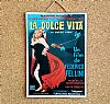 Vintage κινηματογραφίκή αφίσα La Dolce Vita ξυλινη χειροποίητη