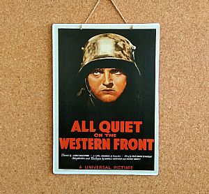Vintage κινηματογραφίκή αφίσα All Quiet On The Western Front ξύλινη χειροποίητη