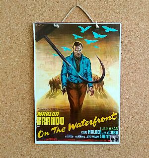 Vintage κινηματογραφίκή αφίσα On The Waterfront ξύλινη χειροποίητη