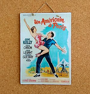 Vintage κινηματογραφίκή αφίσα An American In Paris ξύλινη χειροποίητη