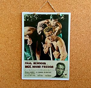 Vintage κινηματογραφίκή αφίσα Cool Hand Luke ξύλινη χειροποίητη