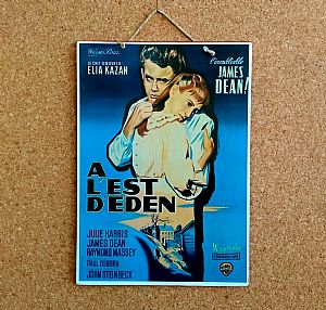 Vintage κινηματογραφίκή αφίσα East Of Eden ξύλινη χειροποίητη