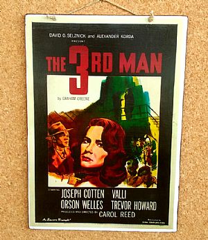 Vintage κινηματογραφίκή αφίσα The Third Man ξύλινη χειροποίητη