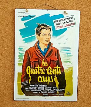 Vintage κινηματογραφίκή αφίσα Les Quatre Cents Coups ξύλινη χειροποίητη