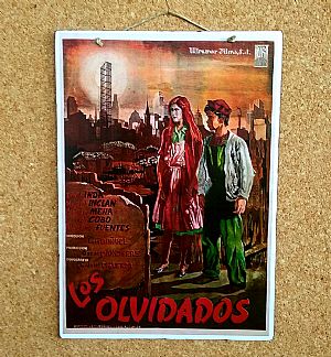 Vintage κινηματογραφίκή αφίσα Los Olvidados ξύλινη χειροποίητη