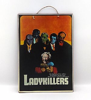 Vintage κινηματογραφική αφίσα Lady Killers ξύλινη χειροποίητη