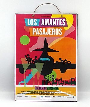 Ξύλινη κινηματογραφική αφίσα Los Amantes Pasajeros vintage χειροποίητη
