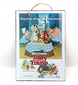 Vintage κινηματογραφική αφίσα Lady And The Trump ξύλινη χειροποίητη