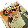 Ξύλινη πινακίδα αφίσα Chocolat Carpentier vintage χειροποίητη