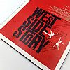 Πινακίδα ξύλινη κινηματογραφίκή αφίσα West Side Story vintage χειροποίητη