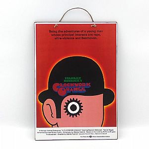 Vintage κινηματογραφική αφίσα Clockwork Orange ξύλινη χειροποίητη