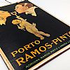 Vintage αφίσα Porto Ramos-Pinto ξύλινη χειροποίητη