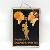 Vintage αφίσα Porto Ramos-Pinto ξύλινη χειροποίητη