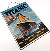 Ξύλινη πινακίδα αφίσα Titanic - White Star Line  vintage χειροποίητη