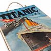 Ξύλινη πινακίδα αφίσα Titanic - White Star Line  vintage χειροποίητη