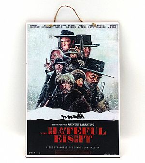 Vintage κινηματογραφική αφίσα The Hateful Eight ξύλινη χειροποίητη