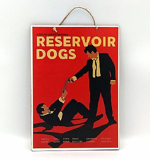 Vintage αφίσα κινηματογραφική Reservoir Dogs ξύλινη χειροποίητη