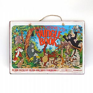 Ξύλινη πινακίδα κινηματογραφική αφίσα The Jungle Book χειροποίητη