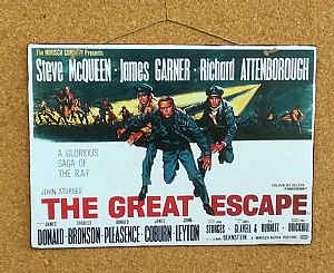 Vintage κινηματογραφική αφίσα The Great Escape χειροποίητη