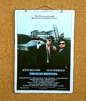 Vintage κινηματογραφική αφίσα The Blues Brothers ξύλινη χειροποίητη