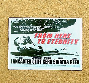 Ξύλινη κινηματογραφική αφίσα From Here To Eternity vintage χειροποίητη