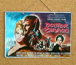 Vintage αφίσα κινηματογραφική Doctor Zhivago ξύλινη χειροποίητη