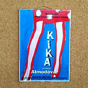 Vintage πινακίδα κινηματογραφική αφίσα Kika ξύλινη χειροποίητη