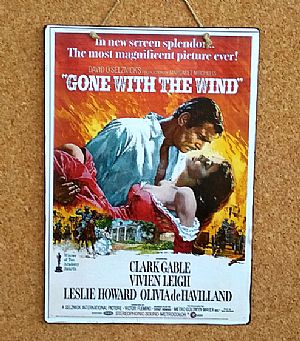 Vintage αφίσα κινηματογραφική Gone With The Wind ξύλινη χειροποίητη