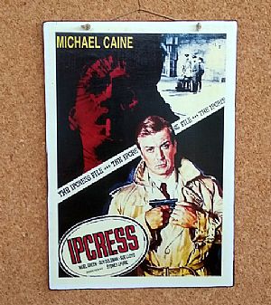 Vintage αφίσα κινηματογραφική The Ipcress File ξύλινη χειροποίητη