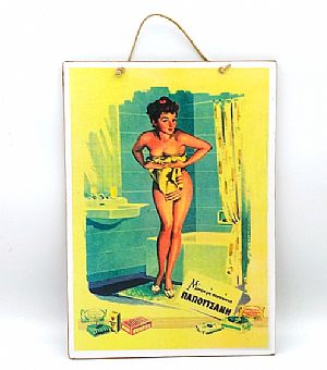 Πινακίδα vintage αφίσα σαπούνια Παπουτσάνη ξύλινη χειροποίητη