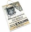 Vintage αφίσα θερμάστρες πετρελαίου Eskimo ξύλινη χειροποίητη