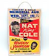 Ξύλινη μουσική αφίσα Nat King Cole