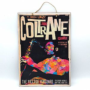 Ξύλινη μουσική αφίσα John Coltrane Quintet