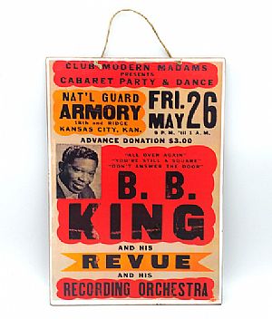 Ξύλινη μουσική αφίσα B. B. King