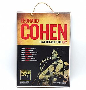 Vintage αφίσα μουσική Leonard Cohen - Uk & Ireland Tour 